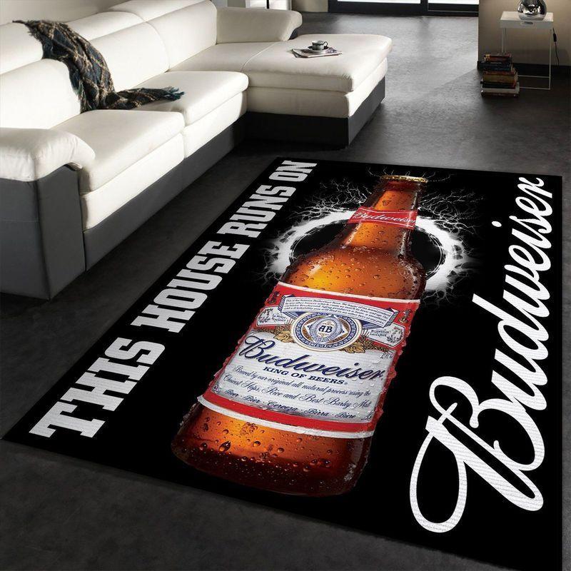 Budweiser This House Runs On Area Rug Carpet