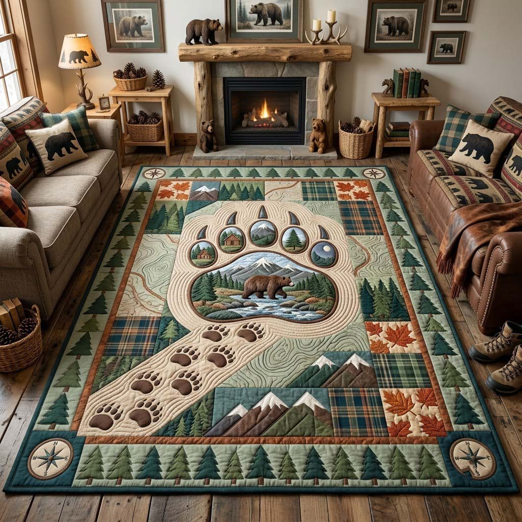 Call of the Wild Area Rug - Non-Slip Washable 3D Print Rug | Nature Bedroom RugTVC2108894