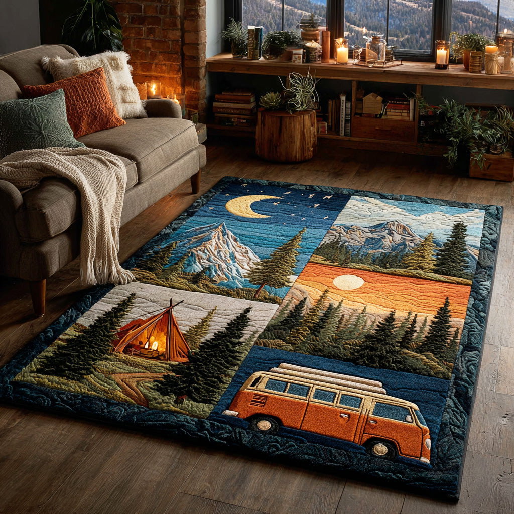 Camp Bliss Area Rug - Non-Slip Washable 3D Print Rug for Living Room & BedroomTVC2108216