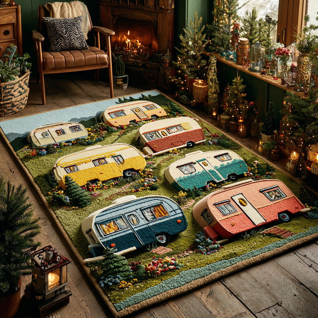 Camp Escape Area Rug - Non-Slip Washable 3D Print Rug for Living Room & BedroomTVC2108216