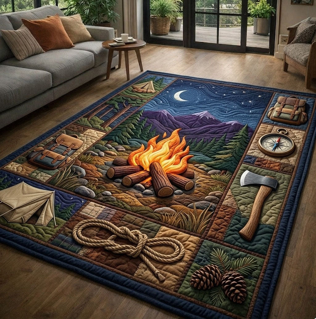 Camping Life Area Rug - Non-Slip Washable 3D Print Rug for Living Room & Bedroom (DesignTVC2108208
