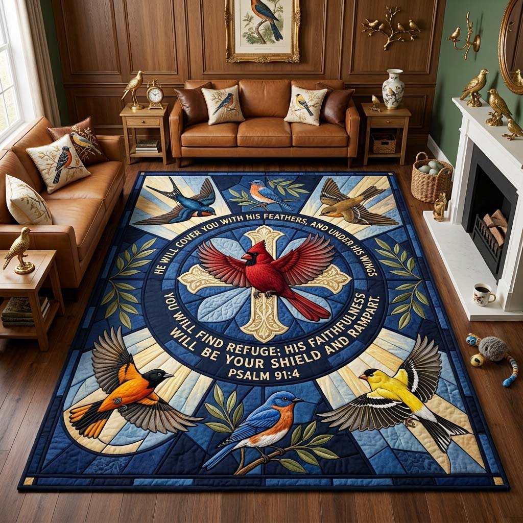 Cardinal Wings Radiance Area Rug - Non-Slip Washable 3D Print Rug for Living Room & BedroomTVC210870