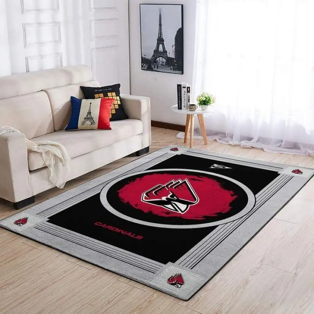 Cardinals Area Rug for Stylish Modern Living Room Black and Red