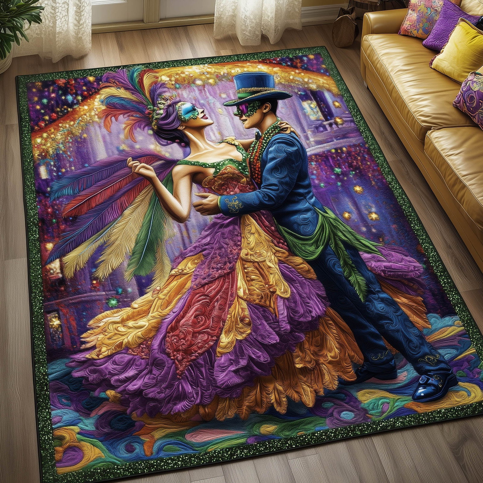 Carnival Spirit Area Rug - Non-Slip Washable 3D Print Rug for Living Room & BedroomTVC2108165