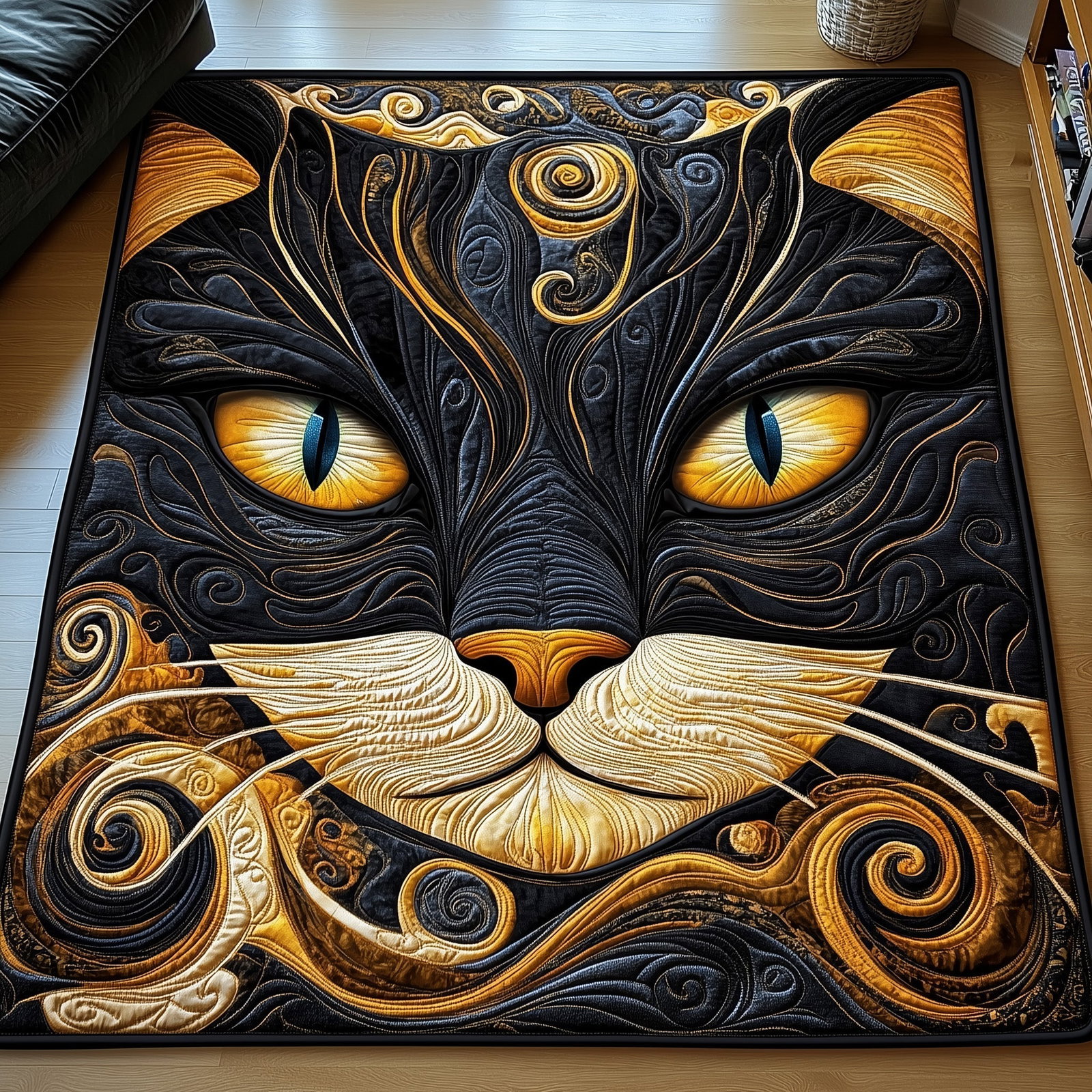 Catitude Area Rug - Non-Slip Washable 3D Print Rug for Living Room & Bedroom (DesignTVC2108181