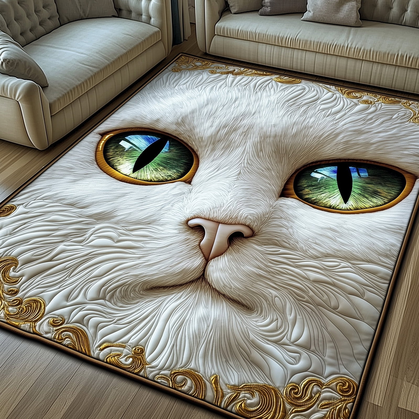 Catitude Area Rug - Non-Slip Washable 3D Print Rug for Living Room & BedroomTVC2108152