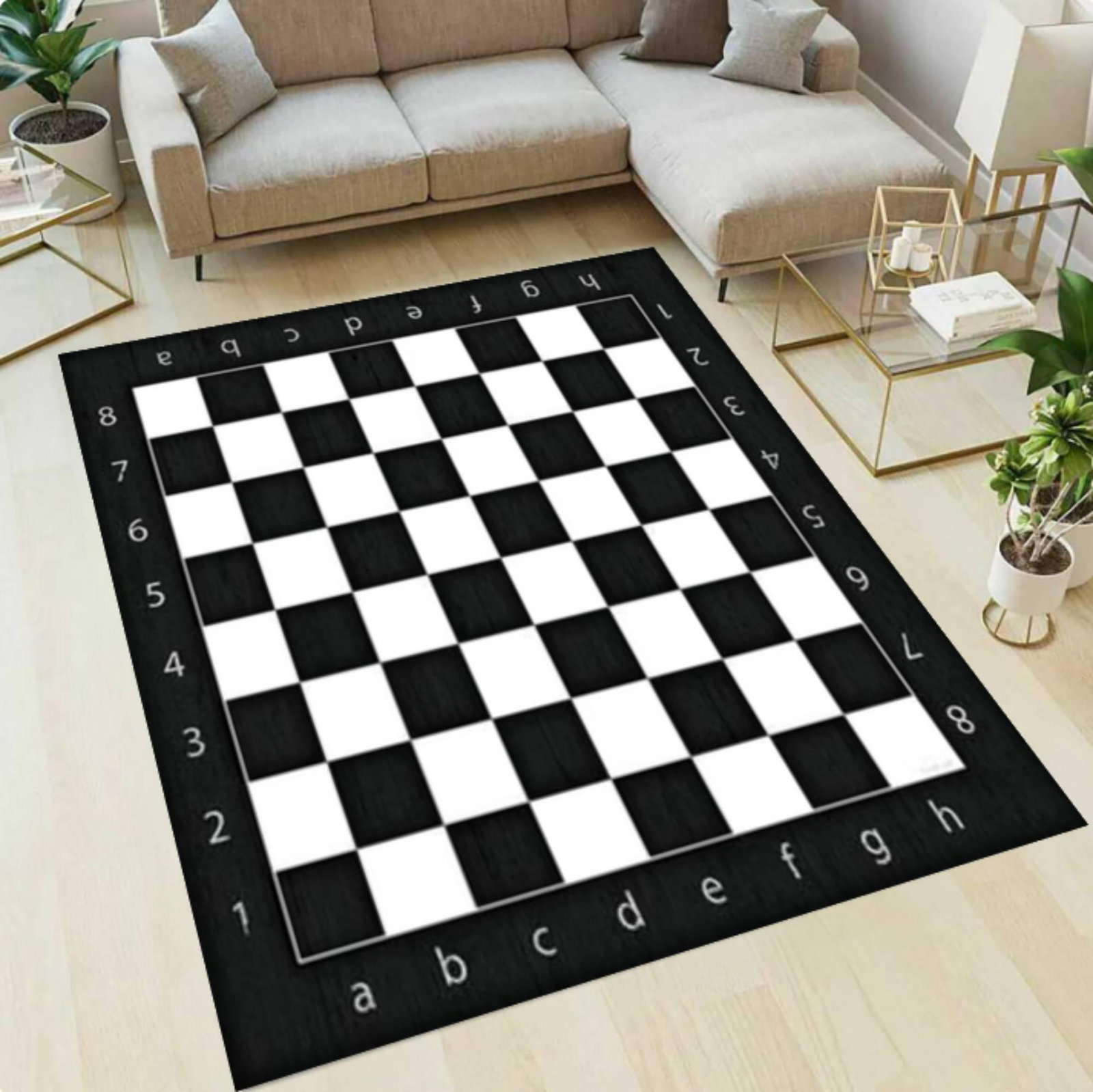 Chess Board Print Area Rug â€“ Back to SchoolTVC1708378