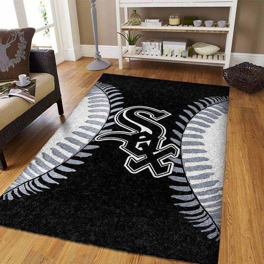 Chicago White Sox Area Rug Mlb Baseball Team Logo Carpet