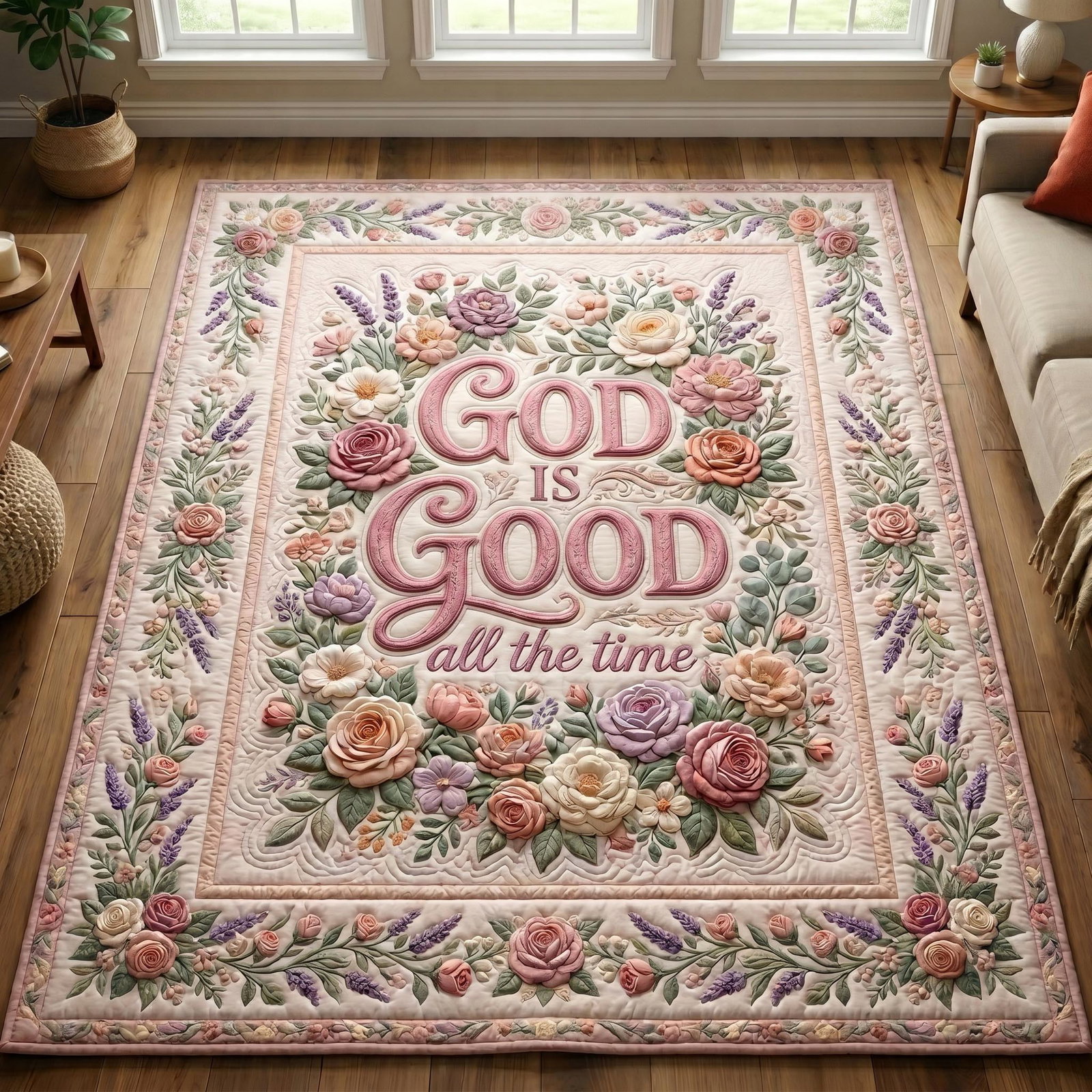 Christian Faith Area Rug - Non-Slip Washable 3D Print Rug for Living Room & BedroomTVC2108151