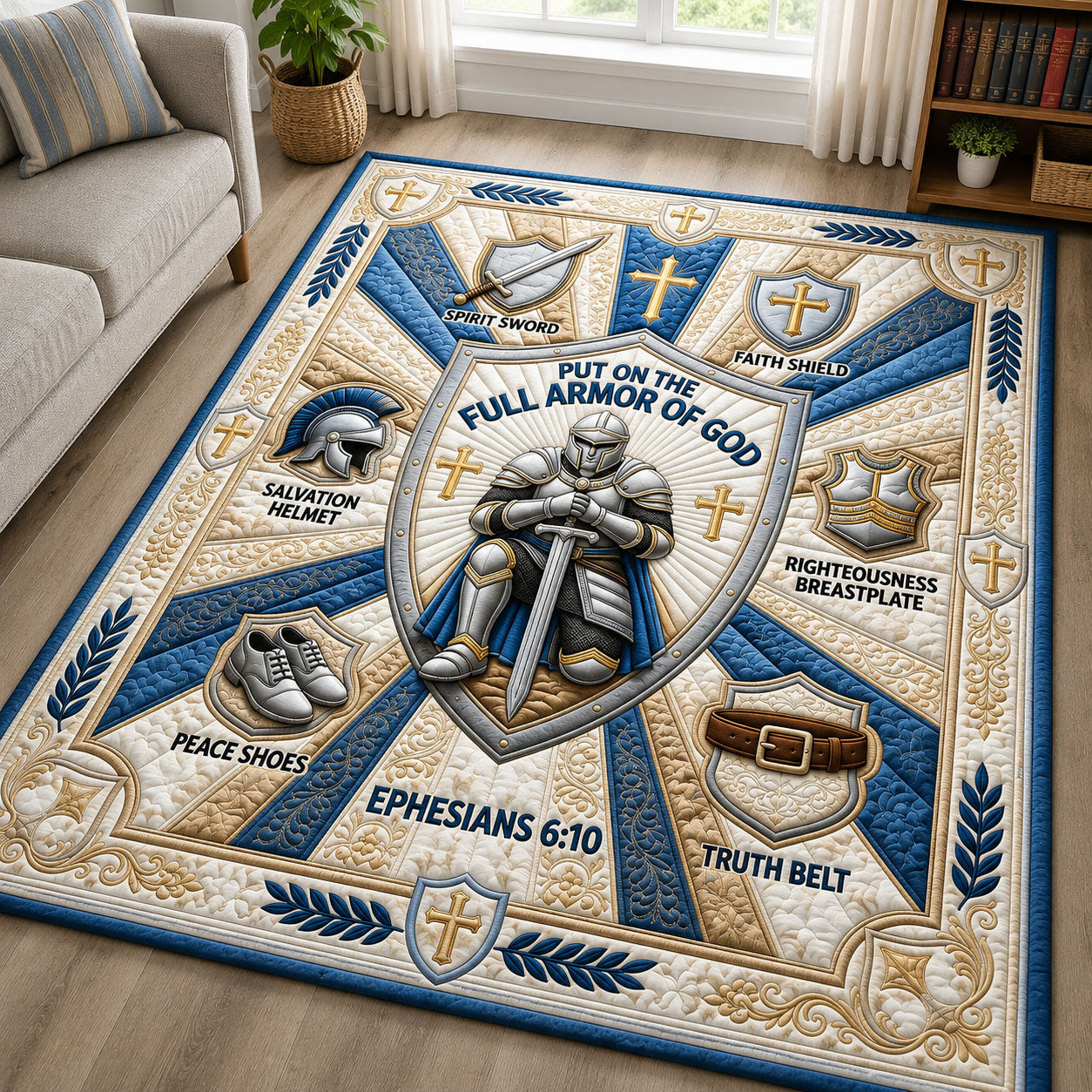 Christian Faith Area Rug - Non-Slip Washable 3D Print Rug for Living Room & BedroomTVC2108165