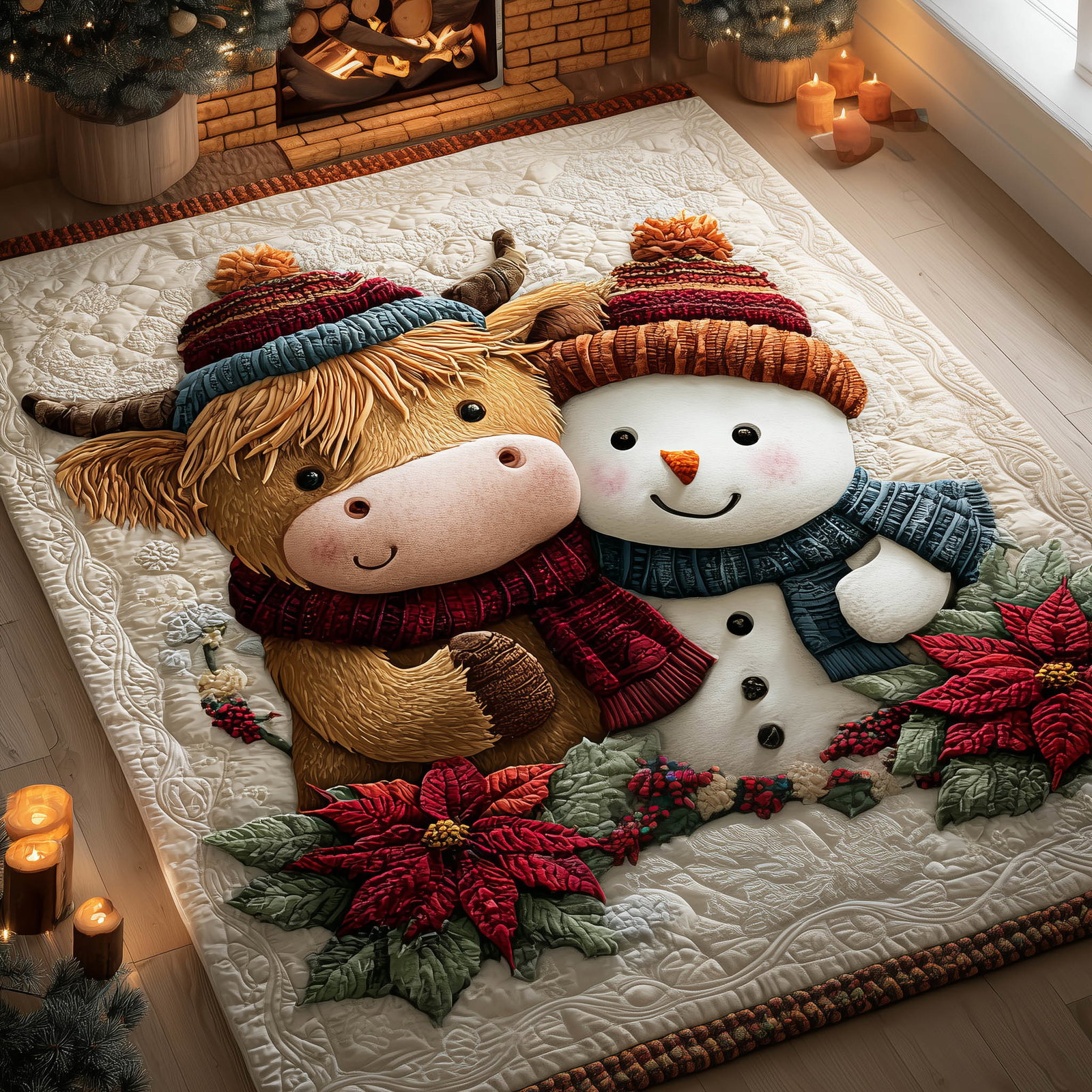 Christmas Friends Area Rug - Non-Slip Washable 3D Print Rug for Living Room & BedroomTVC2108165