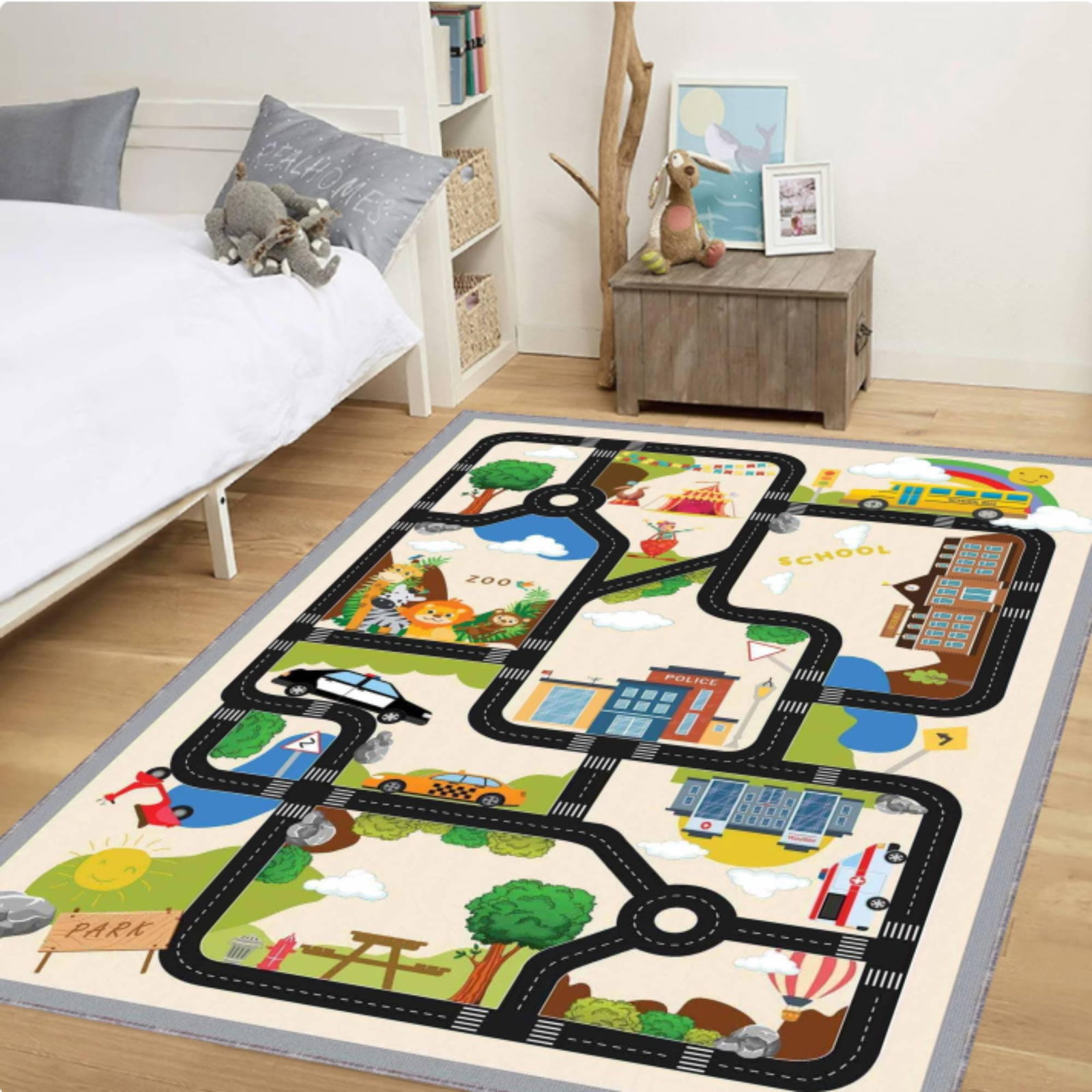 City Road Vehicles & Traffic Map Rug â€“ Back to SchoolTVC1708378
