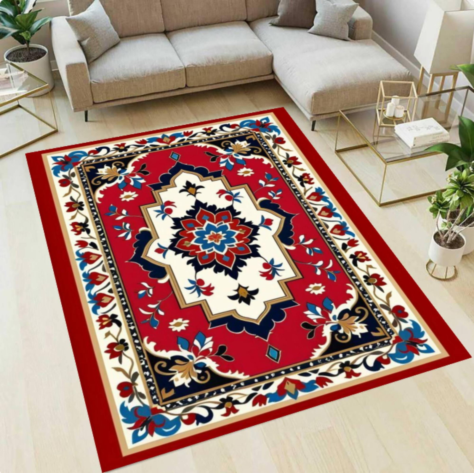 Classic Oriental Area Rug, Vintage Red Traditional CarpetTVC1708389