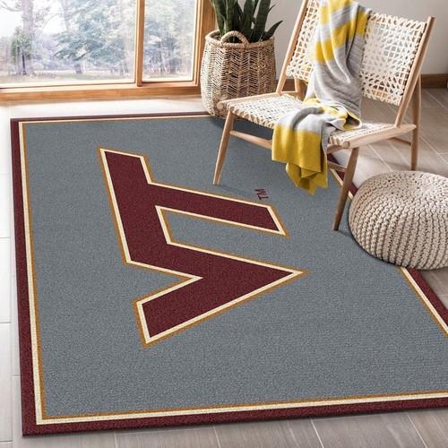 College Spirit Virginia Tech Sport Area Rug Team Logo Home Decor Floor