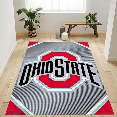 Collegiate The Ohio State University Buckeyes Logo Rug Living Room Rug