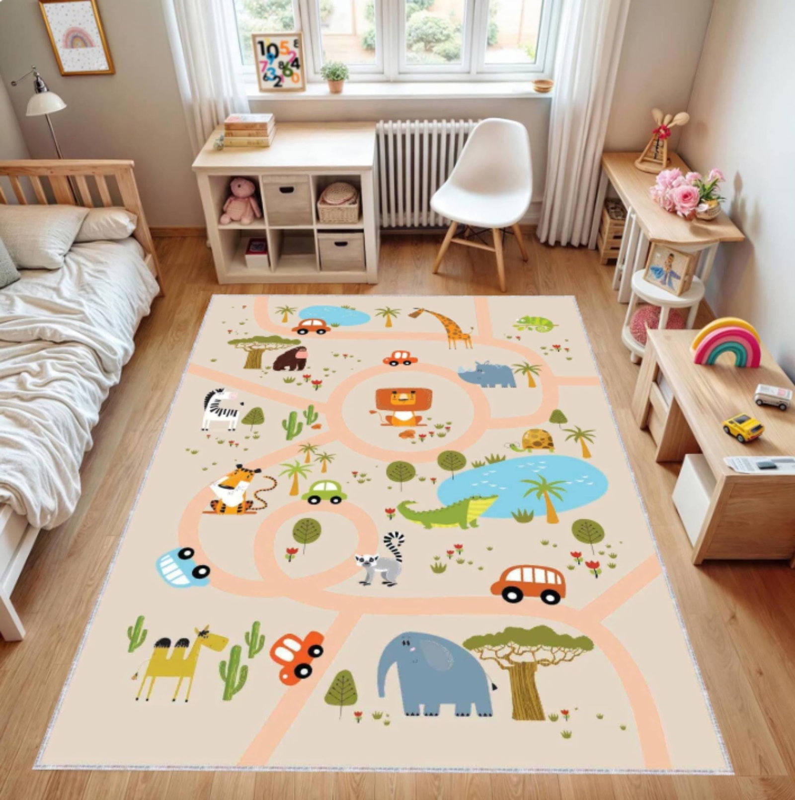 Colorful Safari Road Play RugTVC1708379