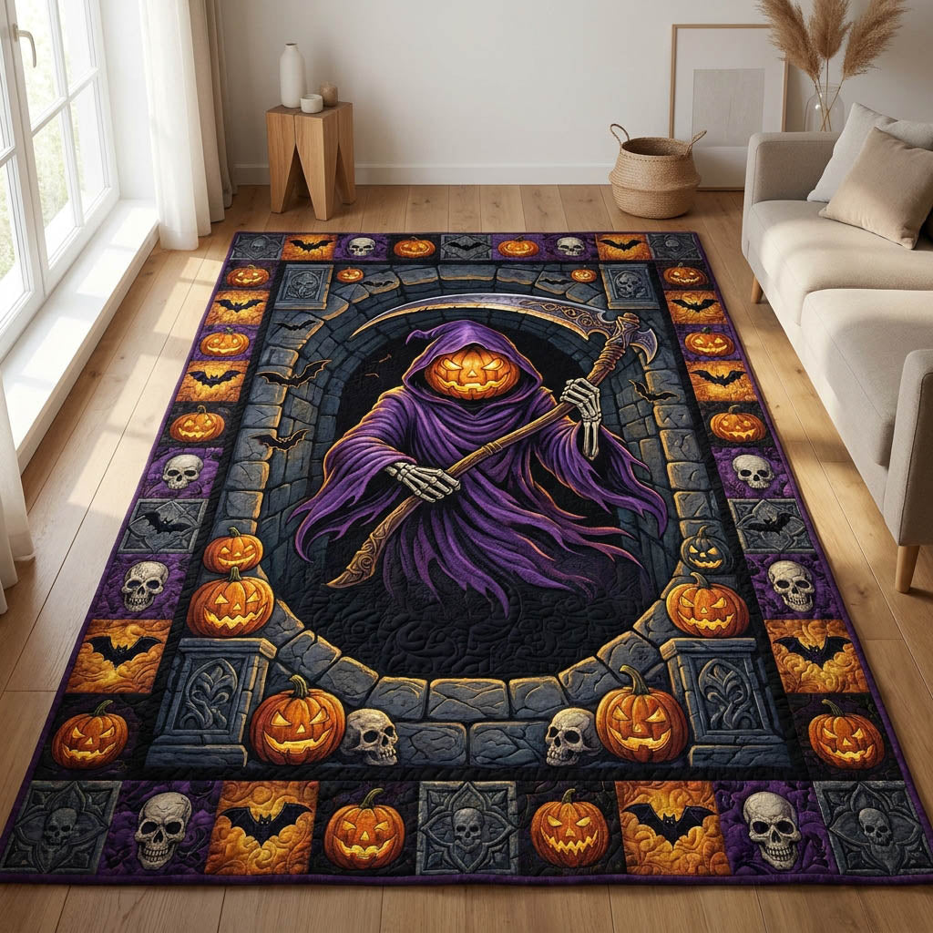Creepy Pumpkin Ghost Halloween Area Rug - Non-Slip Washable 3D Print Rug for Living Room & BedroomTVC2108151