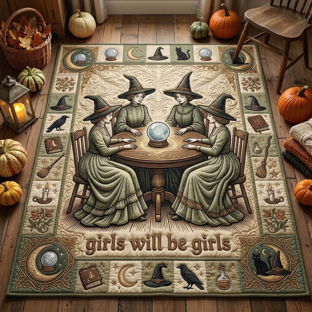 Crystal Ball Coven Circle Area Rug - Non-Slip Washable 3D Print Rug for Living Room & BedroomTVC210860