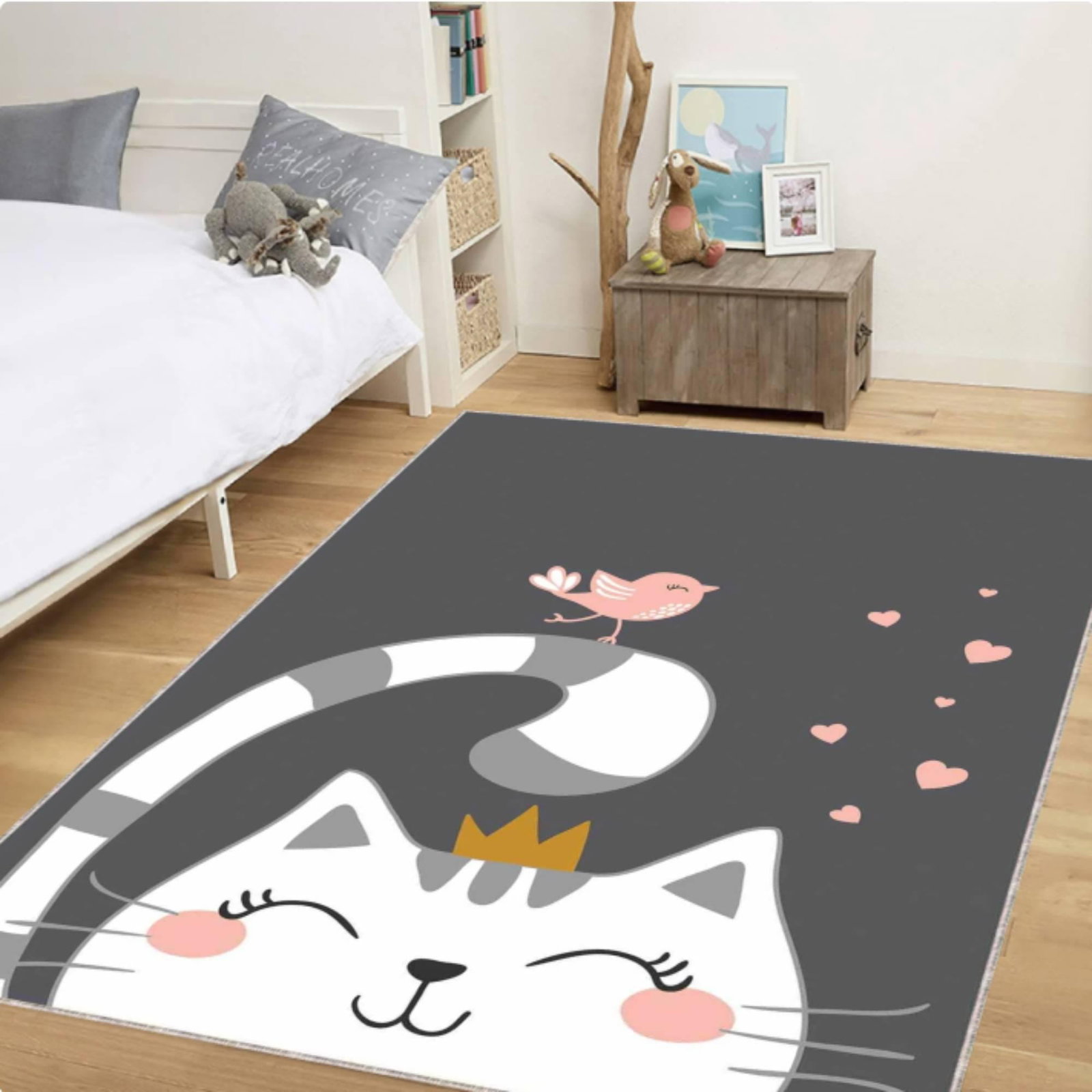 Cute Cartoon Cat Kids RugTVC1708383