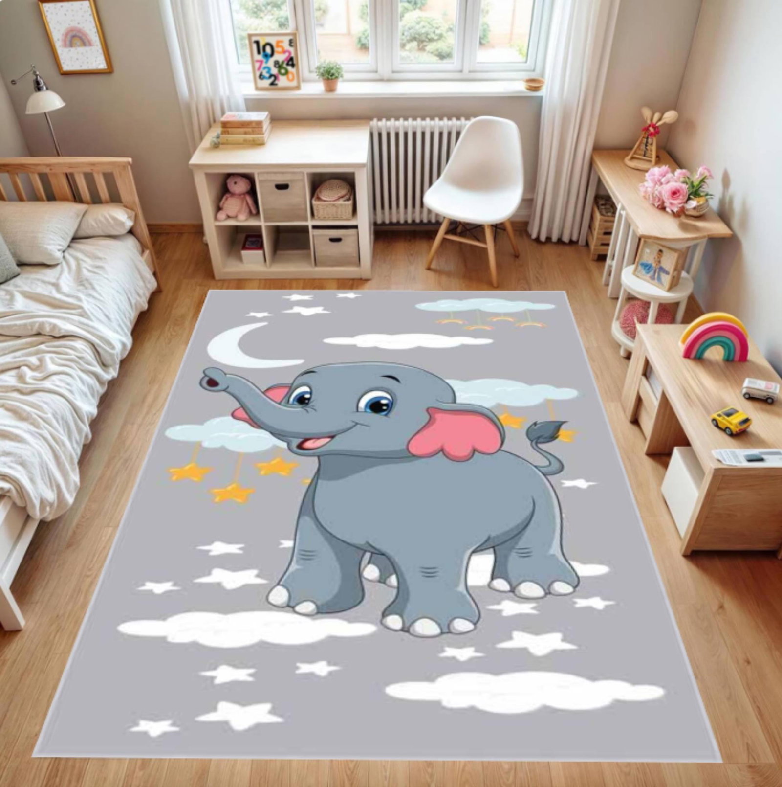 Cute Elephant Design Play CarpetTVC1708386