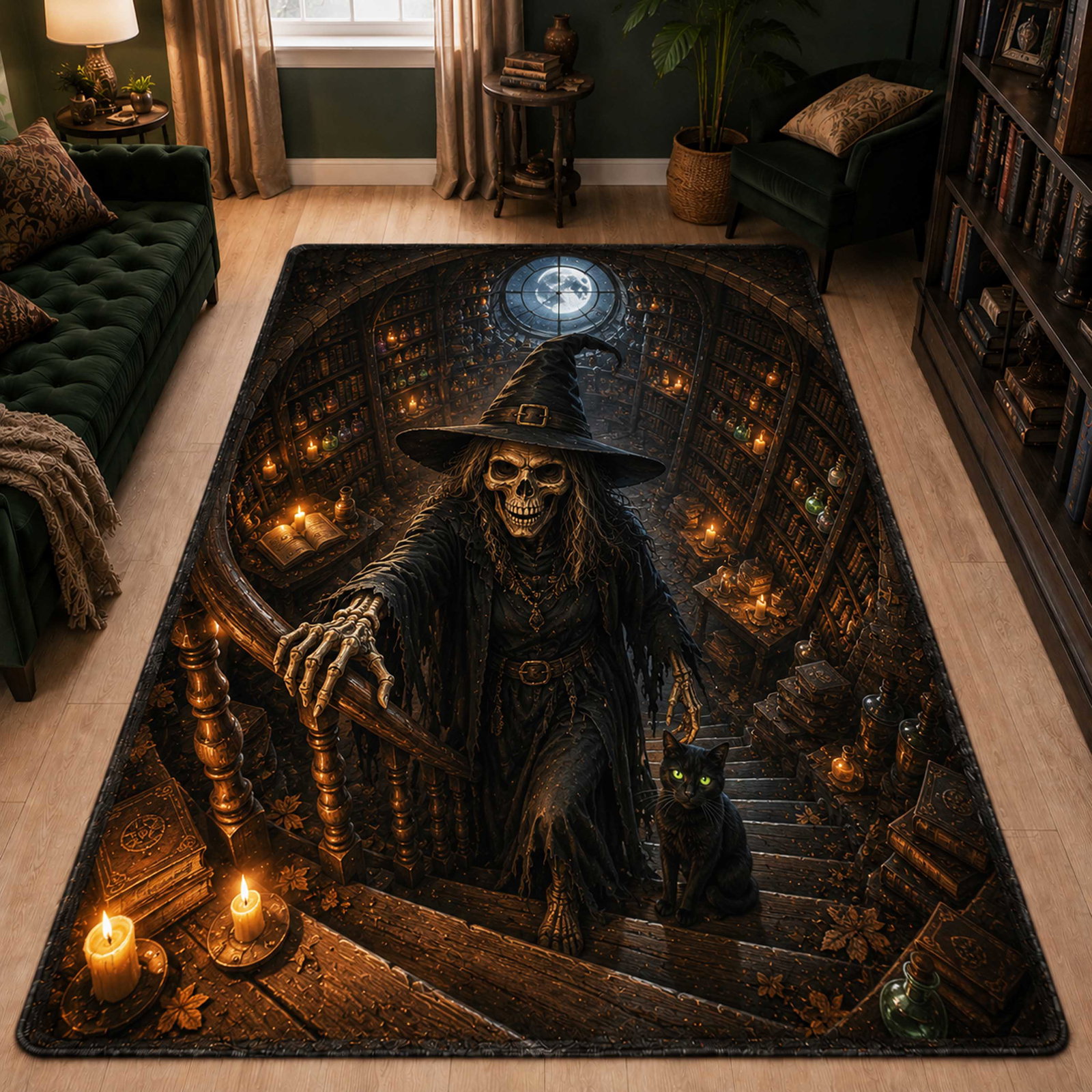 Dark Descent Area Rug - Non-Slip Washable 3D Print Rug for Living Room & BedroomTVC2108131