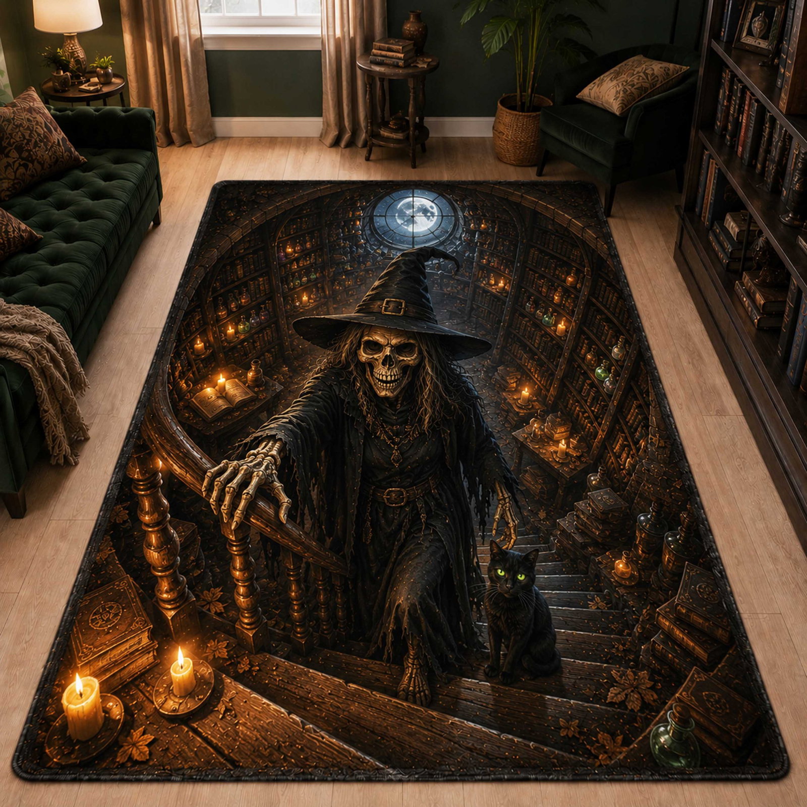 Dark Descent Area Rug - Non-Slip Washable 3D Print Rug for Living Room & BedroomTVC2108216