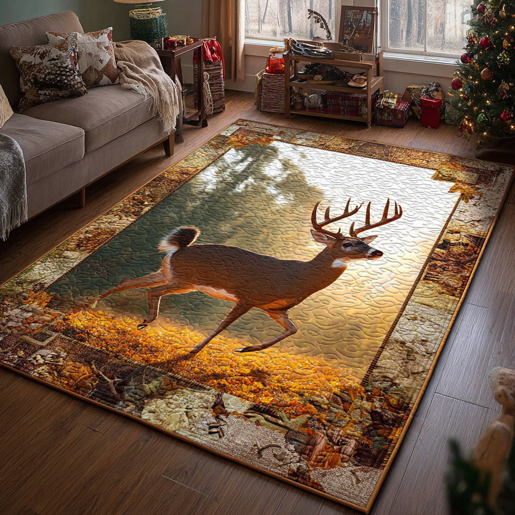 Deer Haven Area Rug - Non-Slip Washable 3D Print Rug for Living Room & BedroomTVC2108131