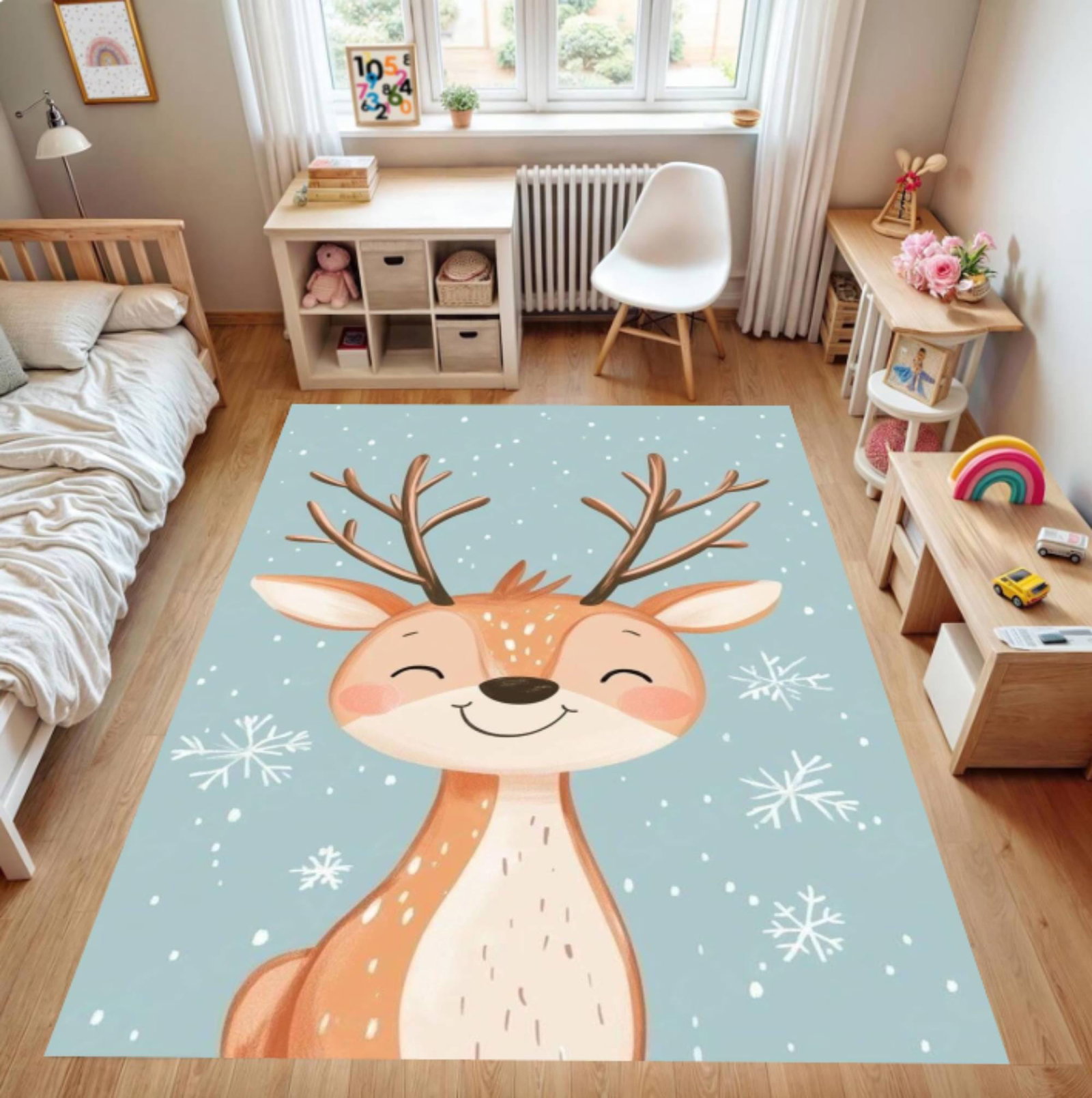 Deer Illustration Area RugTVC1708388