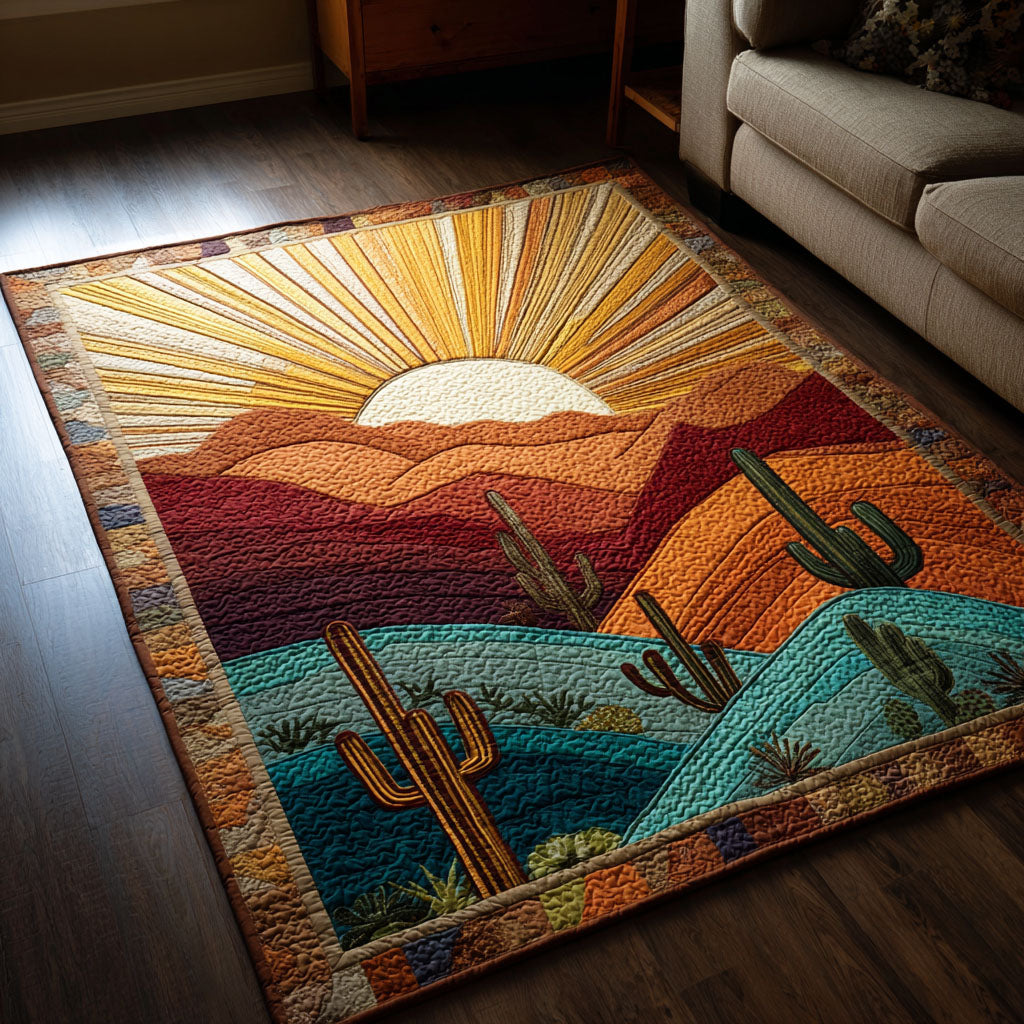 Desert Bloom Area Rug - Non-Slip Washable 3D Print Rug for Living Room & BedroomTVC210873
