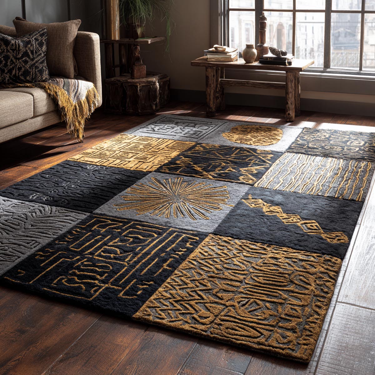 Desert Rhythm Area Rug - Non-Slip Washable 3D Print Rug for Living Room & BedroomTVC210872