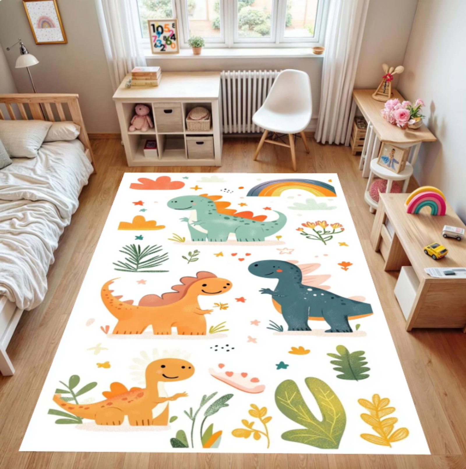 Dinosaur Illustration Kids Area RugTVC1708387