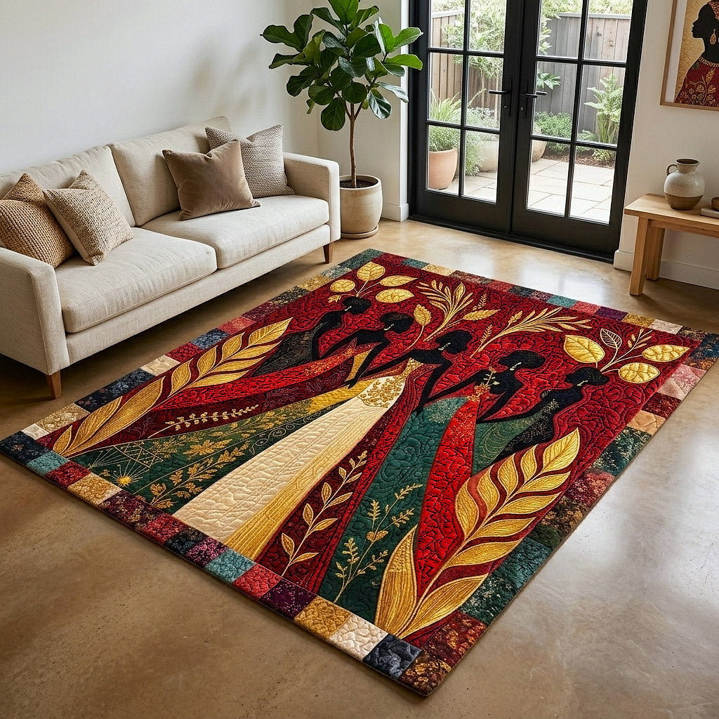 Ebony Glow Area Rug - Non-Slip Washable 3D Print Rug for Living Room & Bedroom (DesignTVC2108203