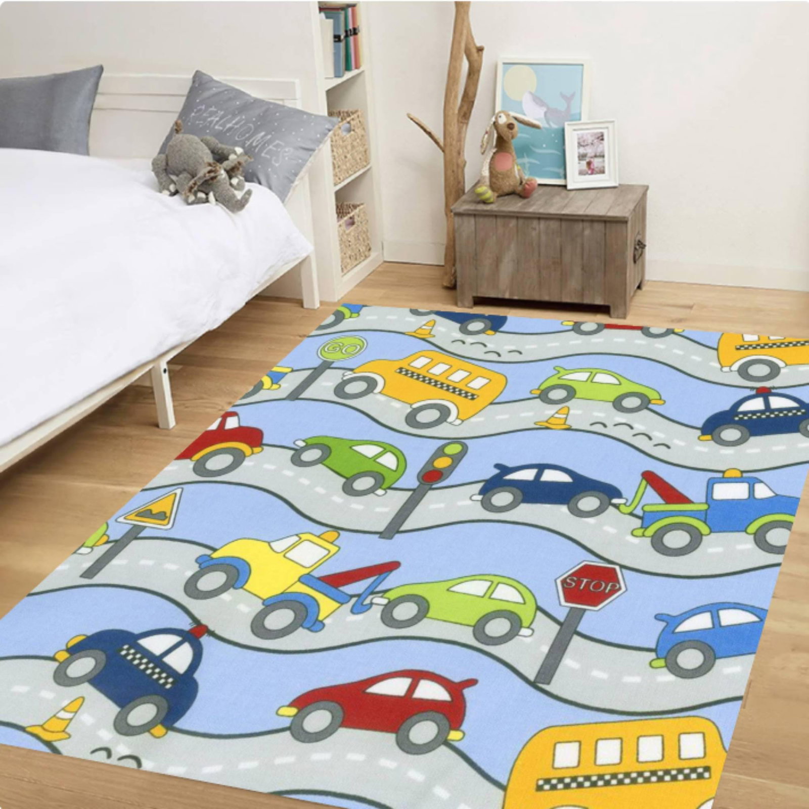 Educational Multi Color Car Road RugTVC1708392