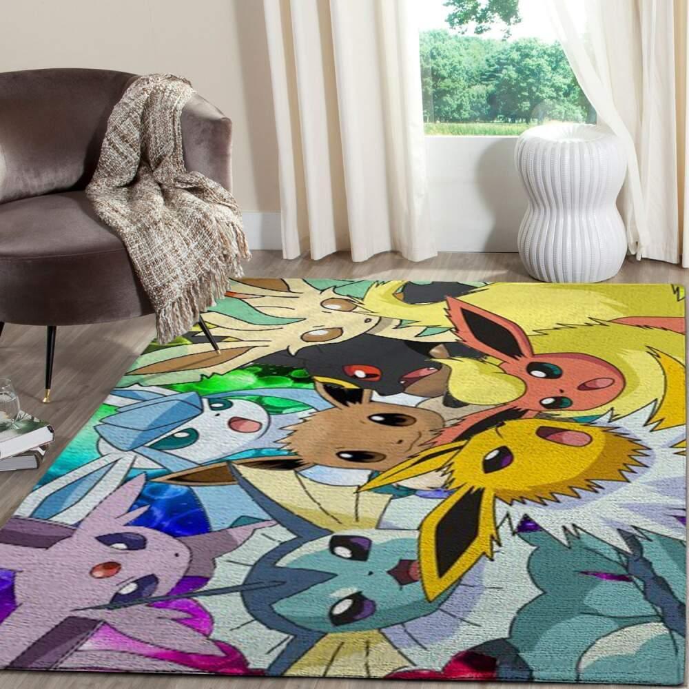 Eevee Pokemon Anime Fn070239 Movies Area Rug Rug Regtangle Carpet