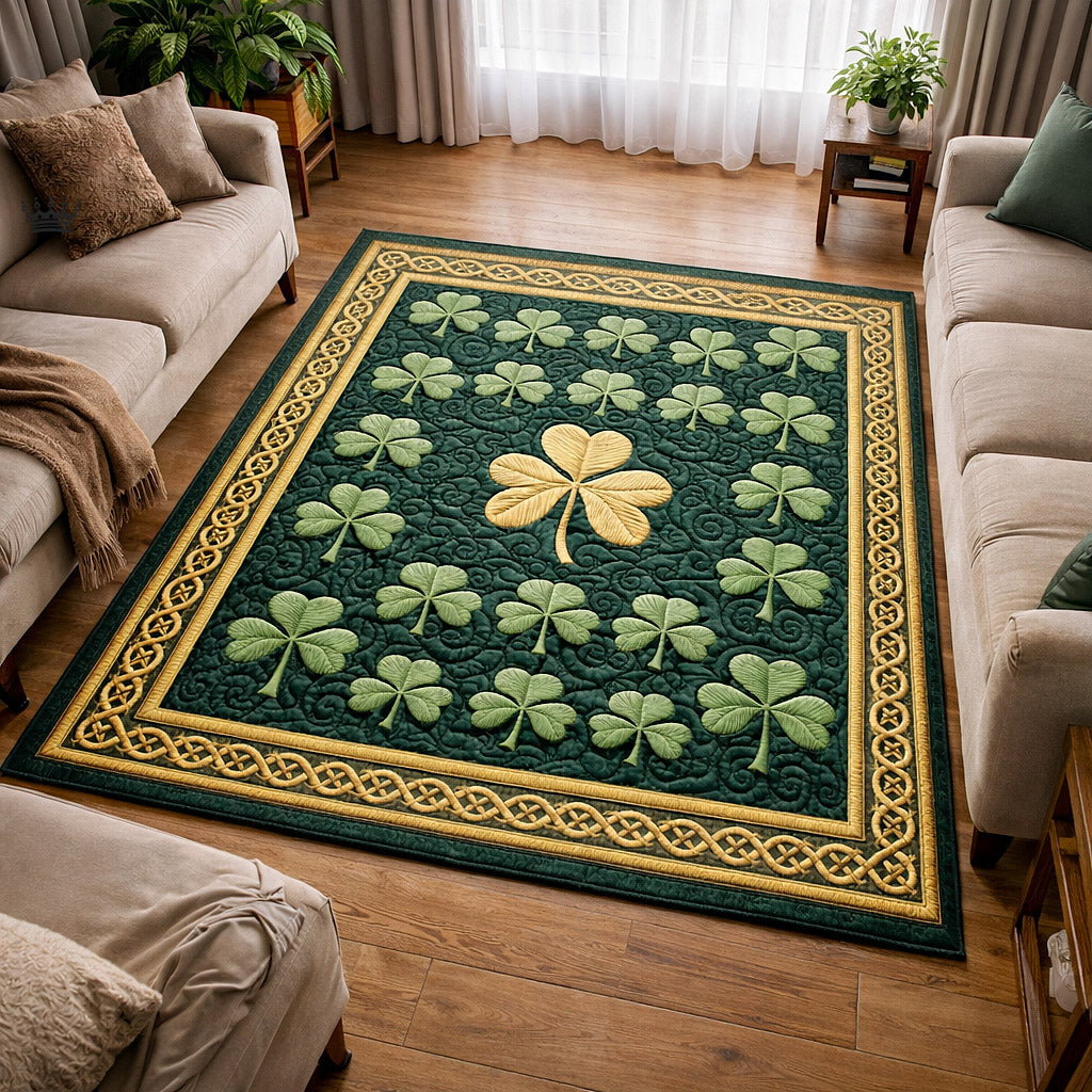 Emerald Fest Area Rug - Non-Slip Washable 3D Print Rug for Living Room & Bedroom (DesignTVC2108202