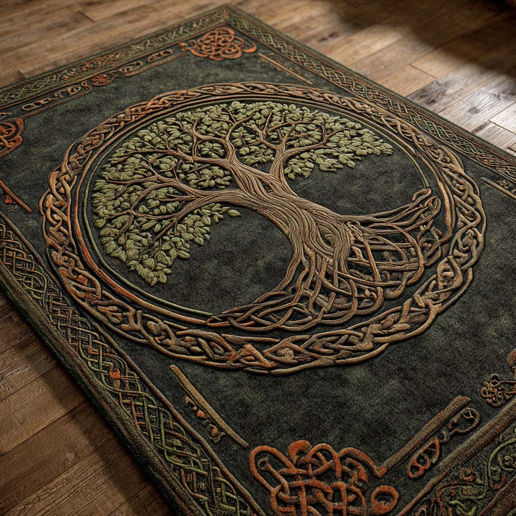 Eternal Roots Area Rug - Non-Slip Washable 3D Print Rug for Living Room & BedroomTVC2108131