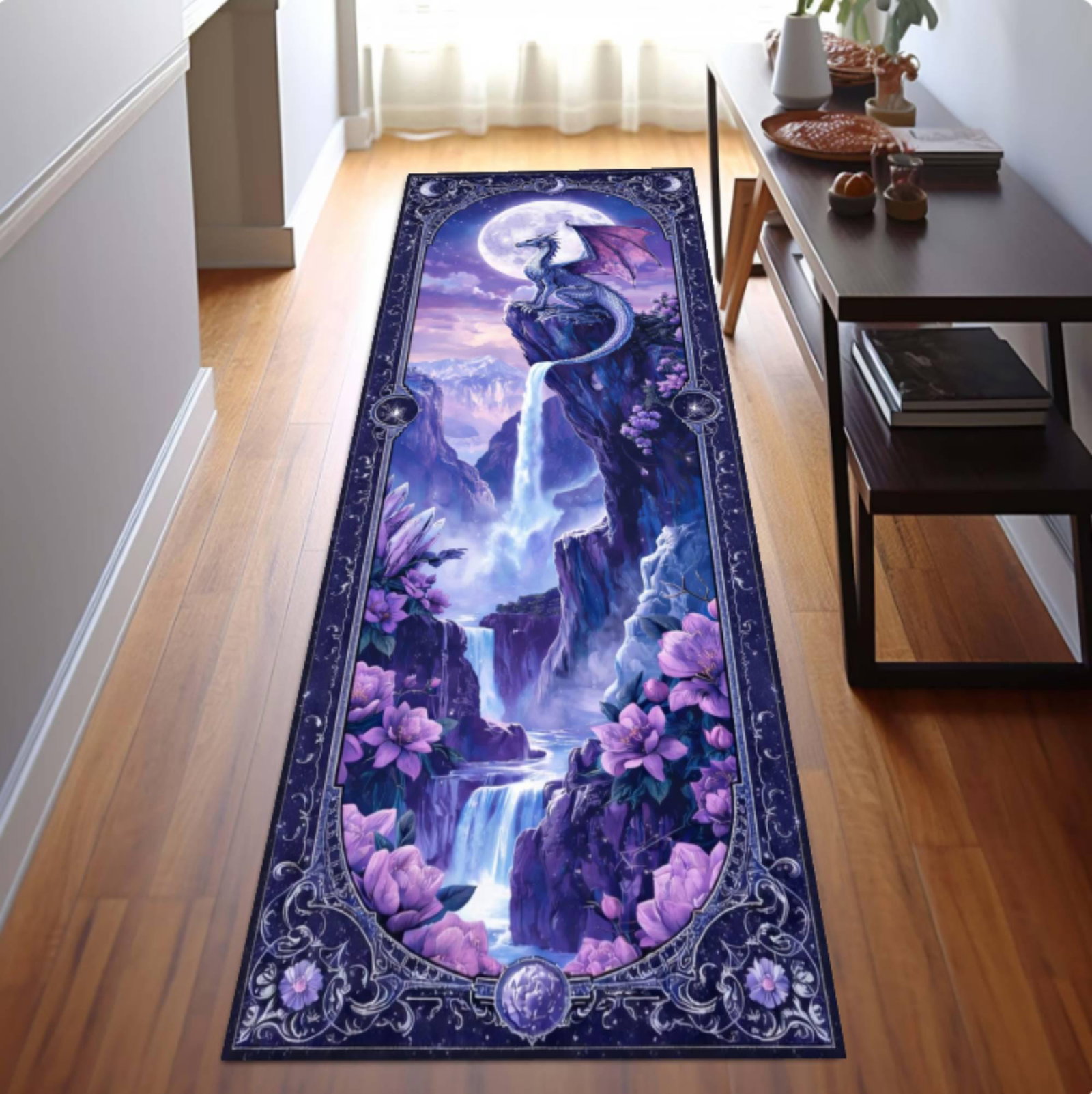 Fantasy Dragon Waterfall Runner RugTVC1708397