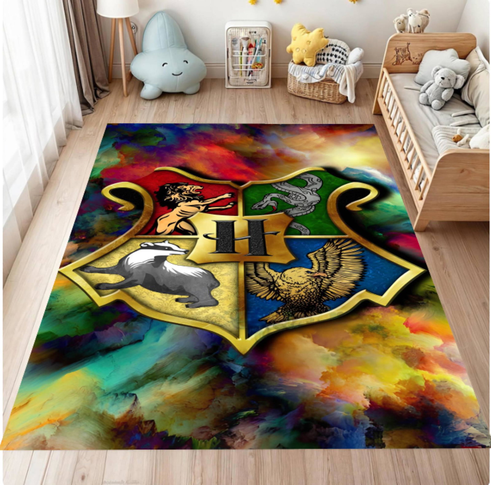 Fantasy House Crest Wizard Decor RugTVC1708379