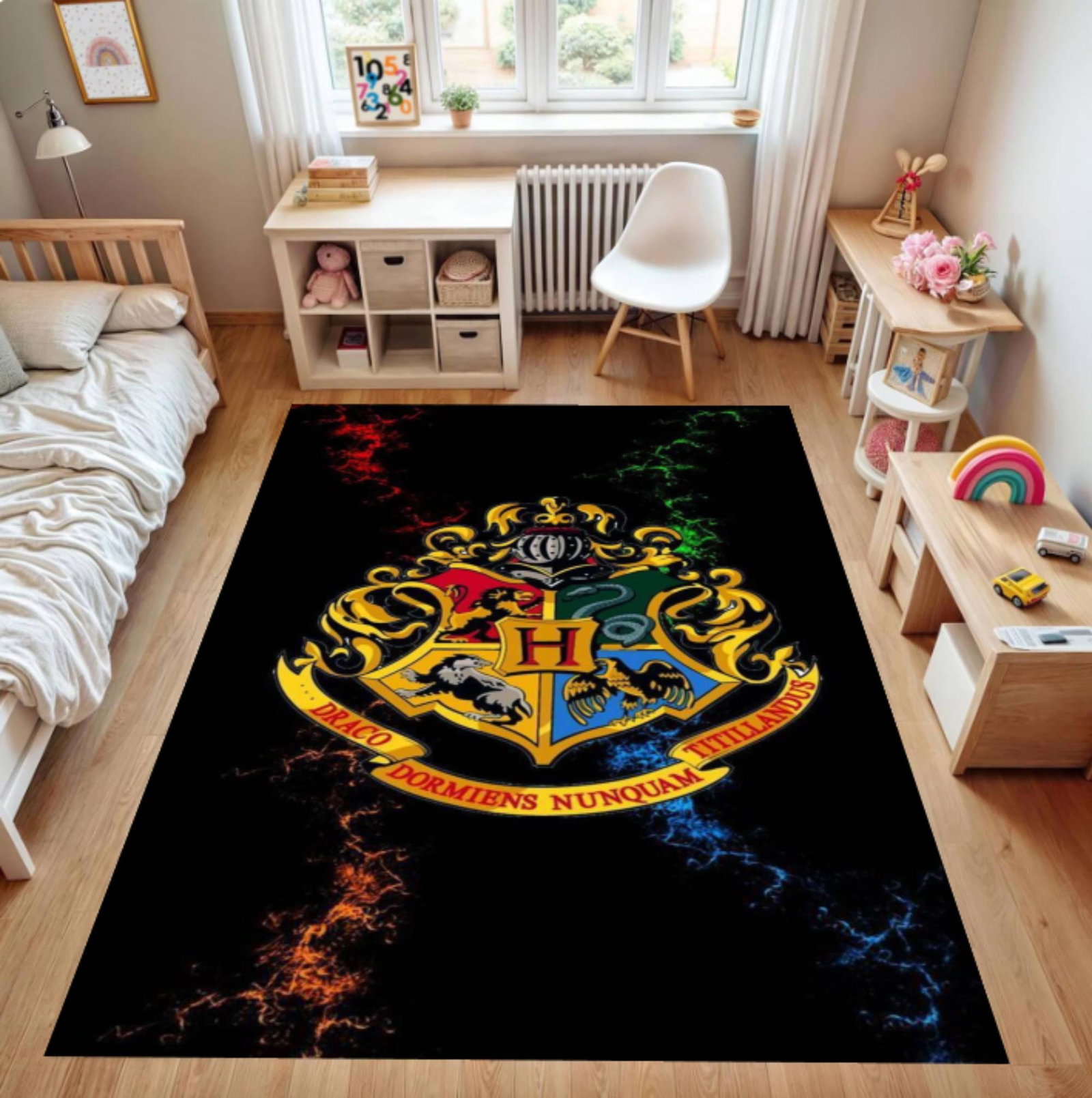 Fantasy Magic School Crest Rug - Dark AcademiaTVC1708389