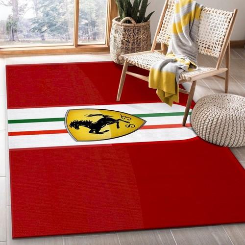 Ferrari Logo Rug Bathroom Christmas Gift Us Decor Living Room Area Rug Home Decor