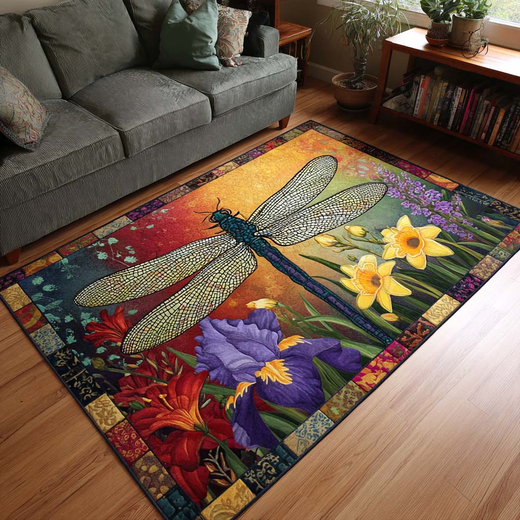 Floral Flight Area Rug - Non-Slip Washable 3D Print Rug for Living Room & BedroomTVC2108130
