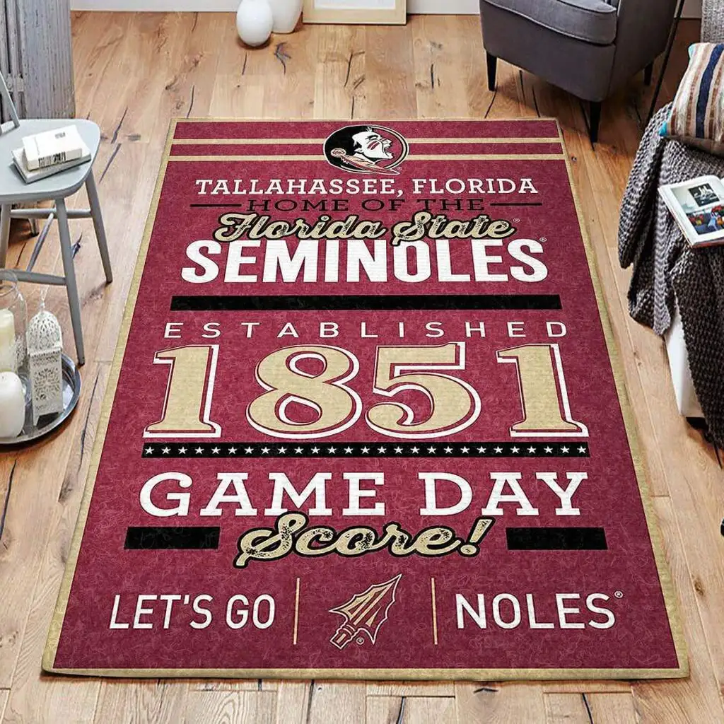 Florida State Seminoles Rug - Game Day Perfect for Fans Beige and Red