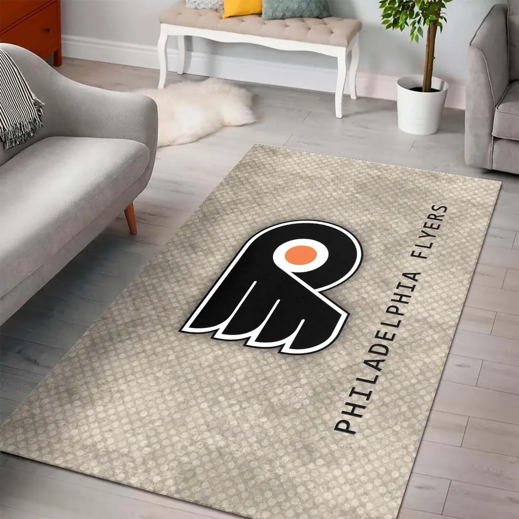 Flyers Living Room Carpet Soft Durable Floor Rug Beige and Black