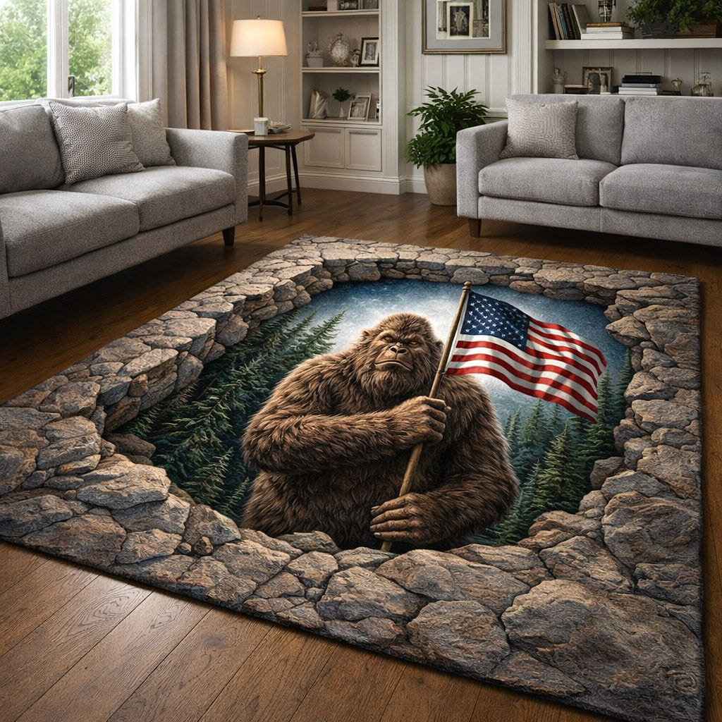 Forest Giant Area Rug - Non-Slip Washable 3D Print Rug for Living Room & Bedroom (DesignTVC2108202