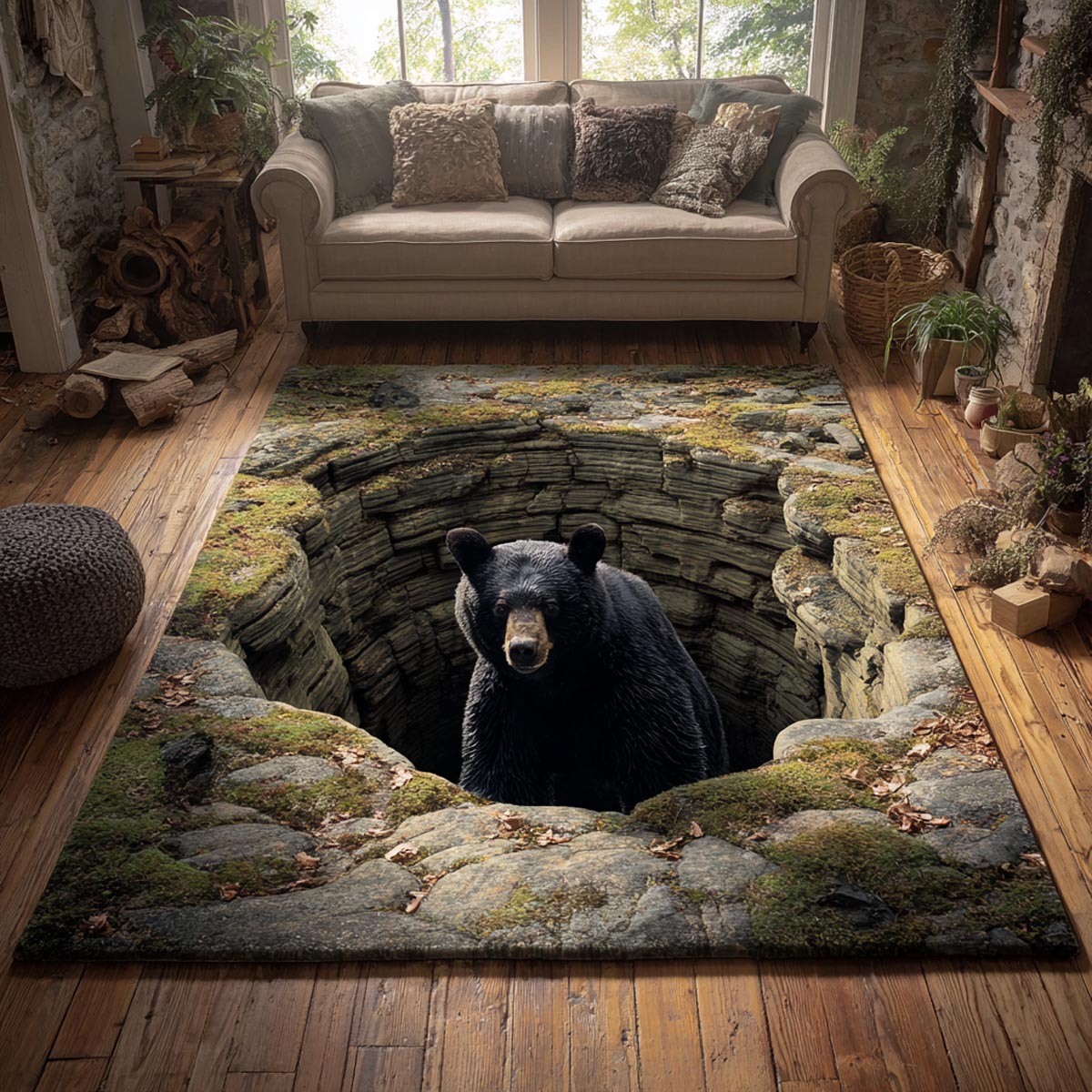 Forest Guardian Area Rug - Non-Slip Washable 3D Print Rug for Living Room & BedroomTVC210873