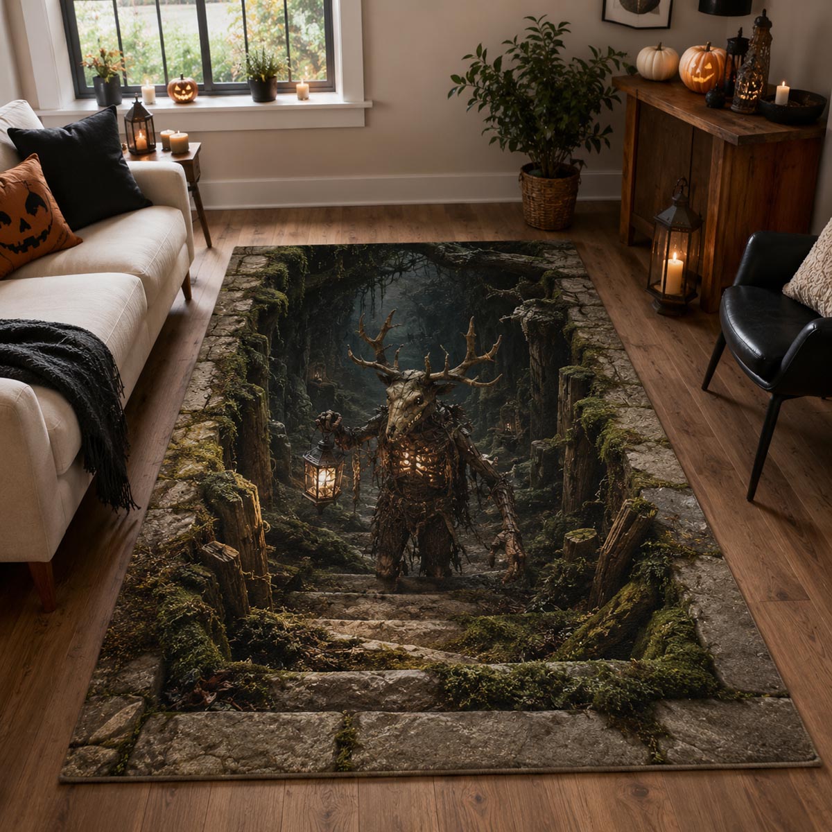 Forest Sentinel Area Rug - Non-Slip Washable 3D Print Rug for Living Room & BedroomTVC210871