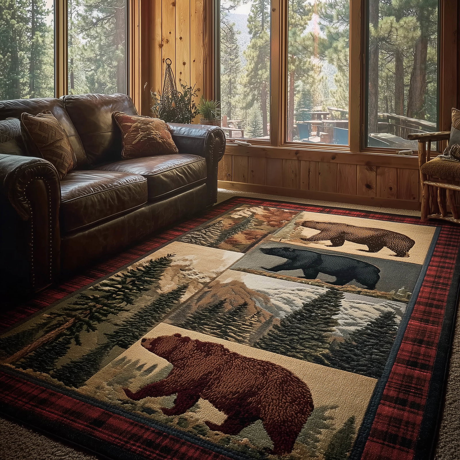Forest Trace Area Rug - Non-Slip Washable 3D Print Rug for Living Room & BedroomTVC2108161