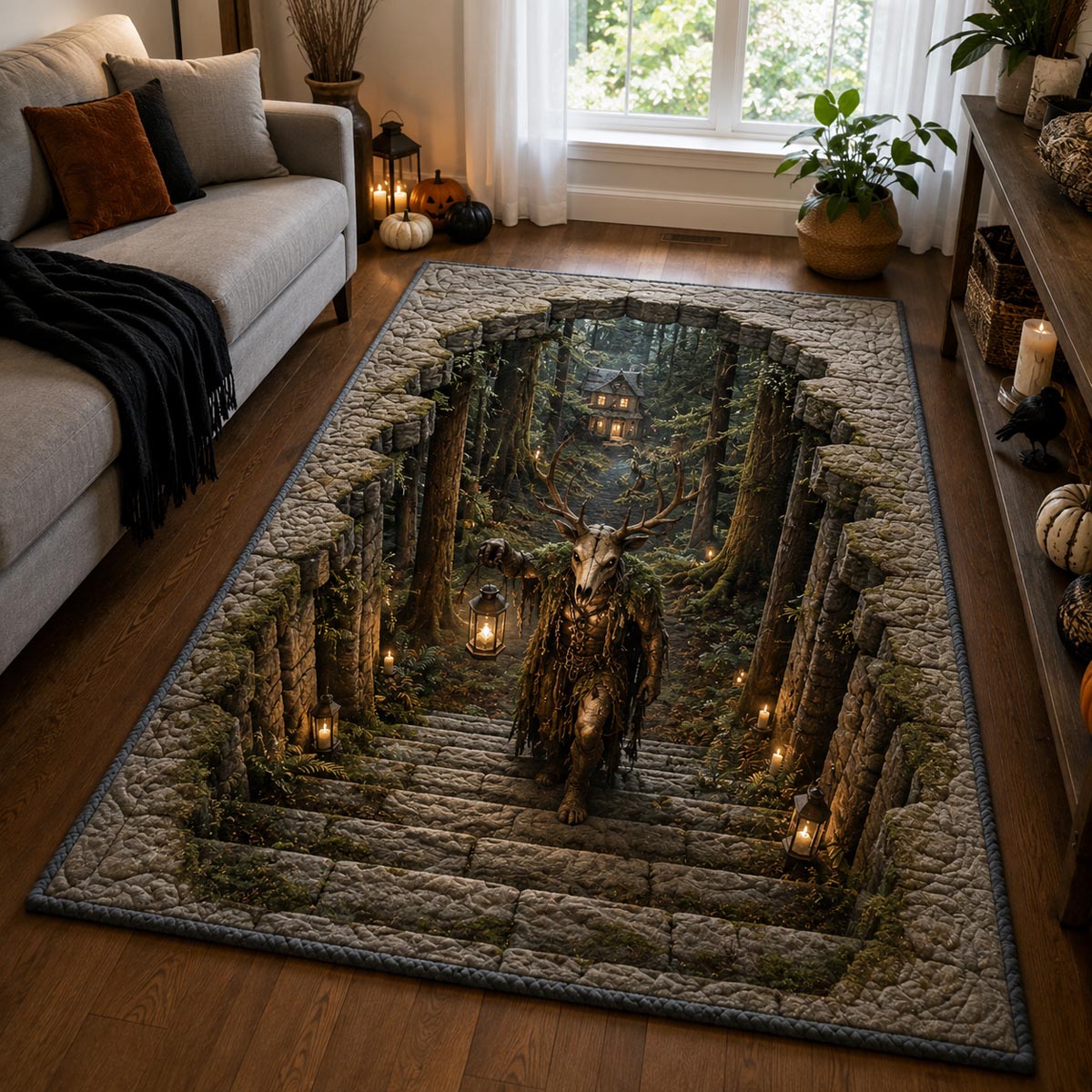 Forest Warden Area Rug - Non-Slip Washable 3D Print Rug for Living Room & BedroomTVC210871