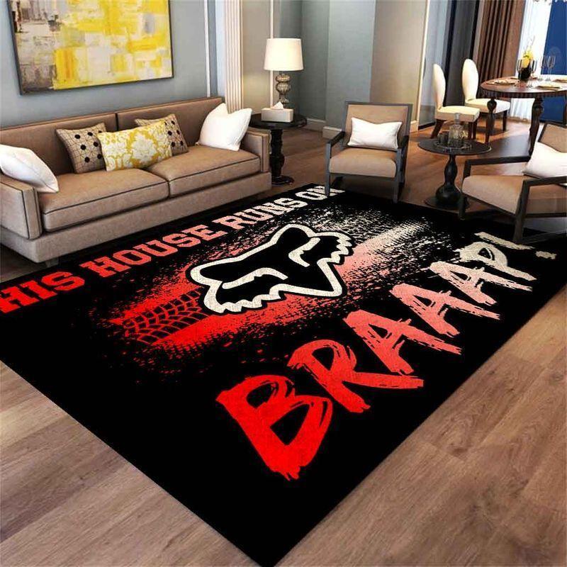 Fox Racing Logo Ink Spray Carpet Floorarea Rugs Living Room Area Rug Home Decor
