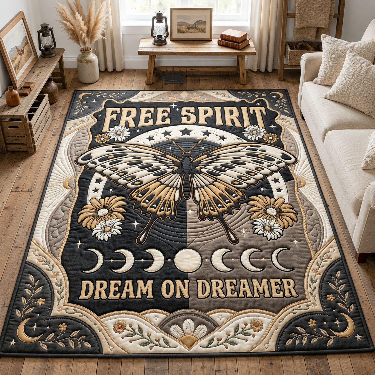Free Spirit Area Rug - Non-Slip Washable 3D Print Rug for Living Room & BedroomTVC2108149